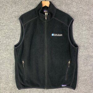 Used shirts Patagonia Black Fleece Vest Pine River Logo Zip Pocket Sleeveless XL